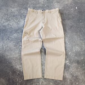 Dockers Cargo Pants Mens 34x29 Tan Straight Stretch Loose Chino Faded Preppy Y2K